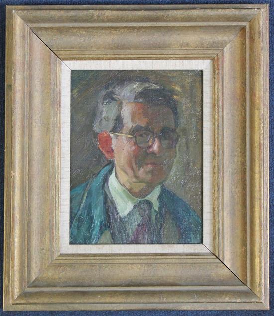 Eugene Hersch (1887-1967) Self portrait, 8 x 6in.